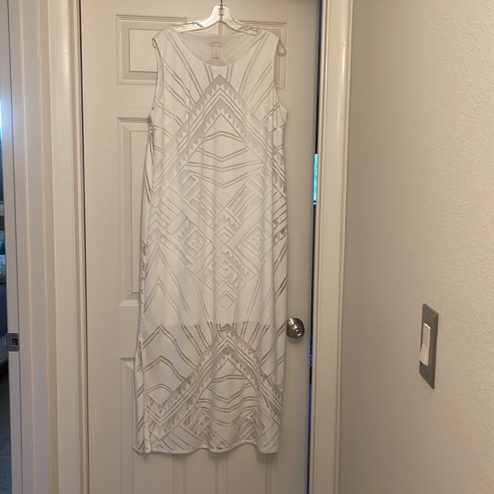 Chico long sleeveless chevron patterned maxi dress